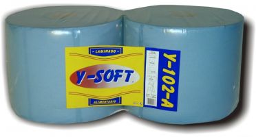 BOBINA CELULOSA INDUSTRIAL AZUL LAMINADA 2 CAPAS