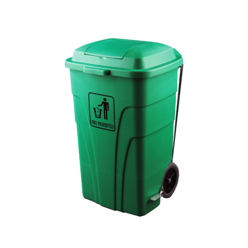 CUBO CONTENEDOR 120L TAPA+PEDAL VERDE LYTEC