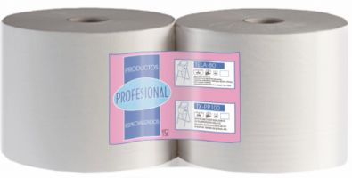BOBINA DE PAPEL TISU SECO AIRLAID 1 CAPA  70 GRS. FARDO 2 UNIDADES