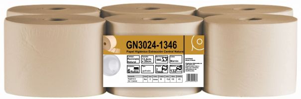HIGIENICO INDUSTRIAL NATURAL 2 C EXT.CENTRAL