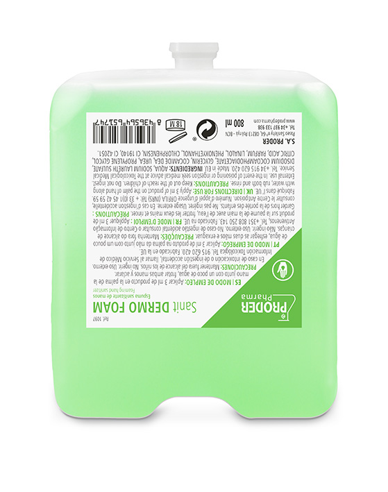 SANIT DERMO FOAM BOLSA 800 ML