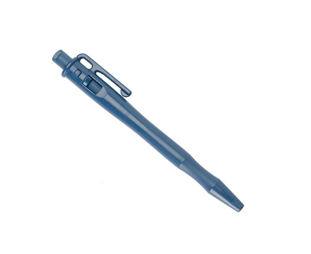 BOLIGRAFO RETRACTIL TINTA GEL CON CLIP DETECTABLE METALES Y RAYOS X CUERPO BLANCO + TINTA ROJO_CAJA 200 UDS