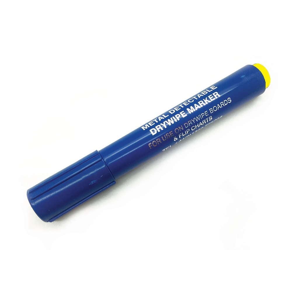 ROTULADOR FLUORESCENTE DETECTABLE METALES Y RAYOS X CUERPO AZUL + TINTA AMARILLA