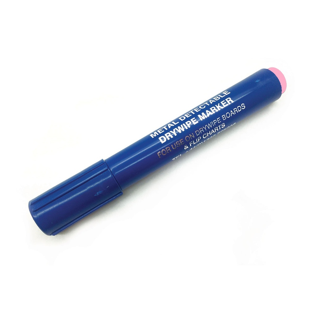 ROTULADOR FLUORESCENTE DETECTABLE METALES Y RAYOS X CUERPO AZUL + TINTA ROSA