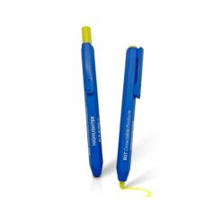 ROTULADOR FLUORESCENTE RETRÁCTIL DETECTABLE METALES Y RAYOS X CUERPO AZUL + TINTA AMARILLO