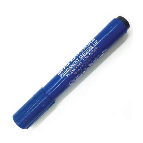 ROTULADOR PERMANENTE DETECTABLE METALES Y RAYOS X CUERPO AZUL + TINTA NEGRO