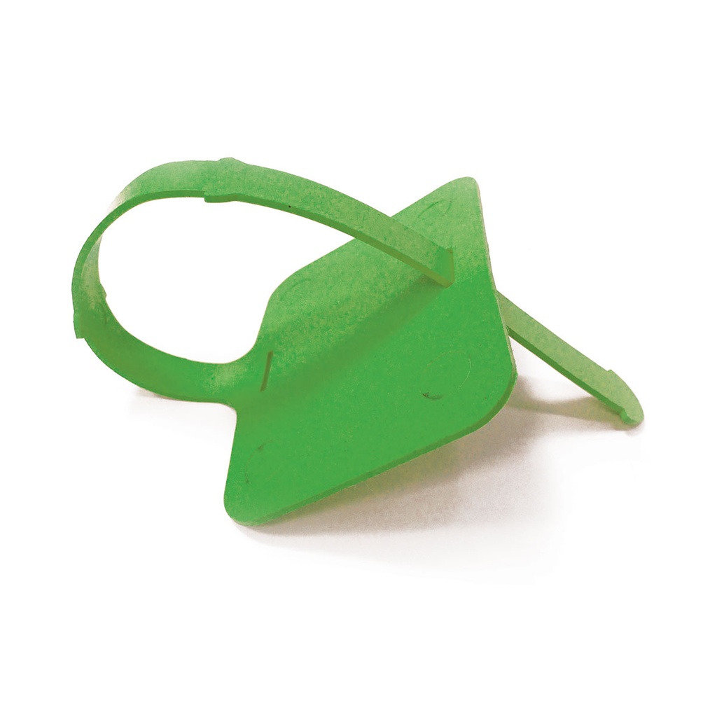 ETIQUETA PLASTICA IDENTIFICATIVA DETECTABLE METALES Y RAYOS X 8,5 X 2,6 CM VERDE