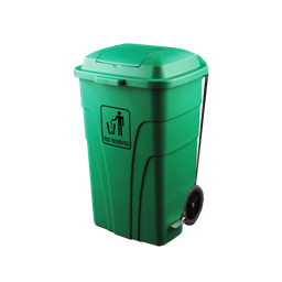 [13000235] CUBO CONTENEDOR 120L TAPA+PEDAL VERDE LYTEC