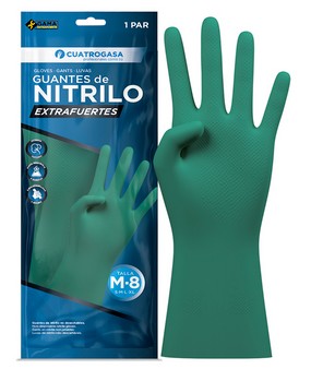 [1001784] GUANTE NITRILO FLOCADO VERDE PEQ. CHEM-GARD (10 PARES)
