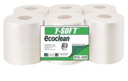 [2125] PAPEL SECAMANOS 2 CAPAS ECOLOGICO LAMINADO PASTA PURA. 6 UNI