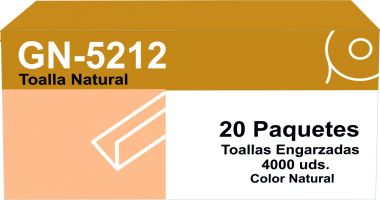 [4954] TOALLA ENGARZADA 2/C NATURAL ECOLABEL