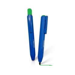 [Q0900R-FS-V] ROTULADOR RETRACTIL PERMANENTE DETECTABLE METALES Y RAYOS X CUERPO AZUL + TINTA VERDE