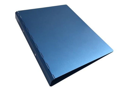 [6RB412ALM-FS] CARPETA A4 ALUMINIO CON 2 ANILLAS DE NIQUEL 235X320X35MM - AZUL