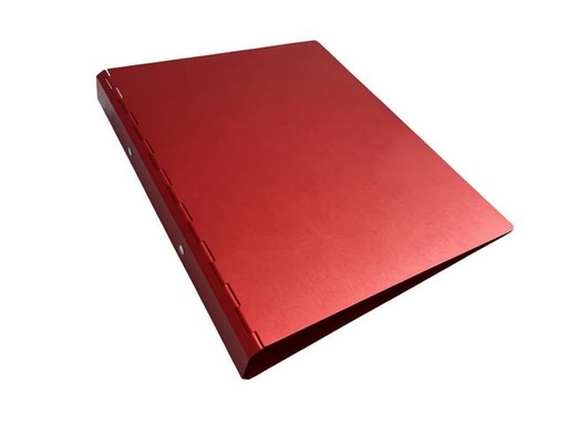 [6RB412ALM-ROJO] CARPETA A4 ALUMINIO CON 2 ANILLAS DE NIQUEL 235X320X35MM - ROJO