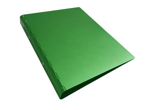 [6RB412ALM-VERDE] CARPETA A4 ALUMINIO CON 2 ANILLAS DE NIQUEL 235X320X35MM - VERDE