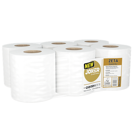 [2102] PAPEL SECAMANOS LAMINADO 120 MTS GOLD XL. FARDO 6 UNIDADES