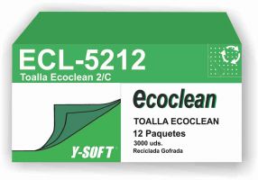 [2106] TOALLA ENGARZADA ECOCLEAN 2 CAPAS.